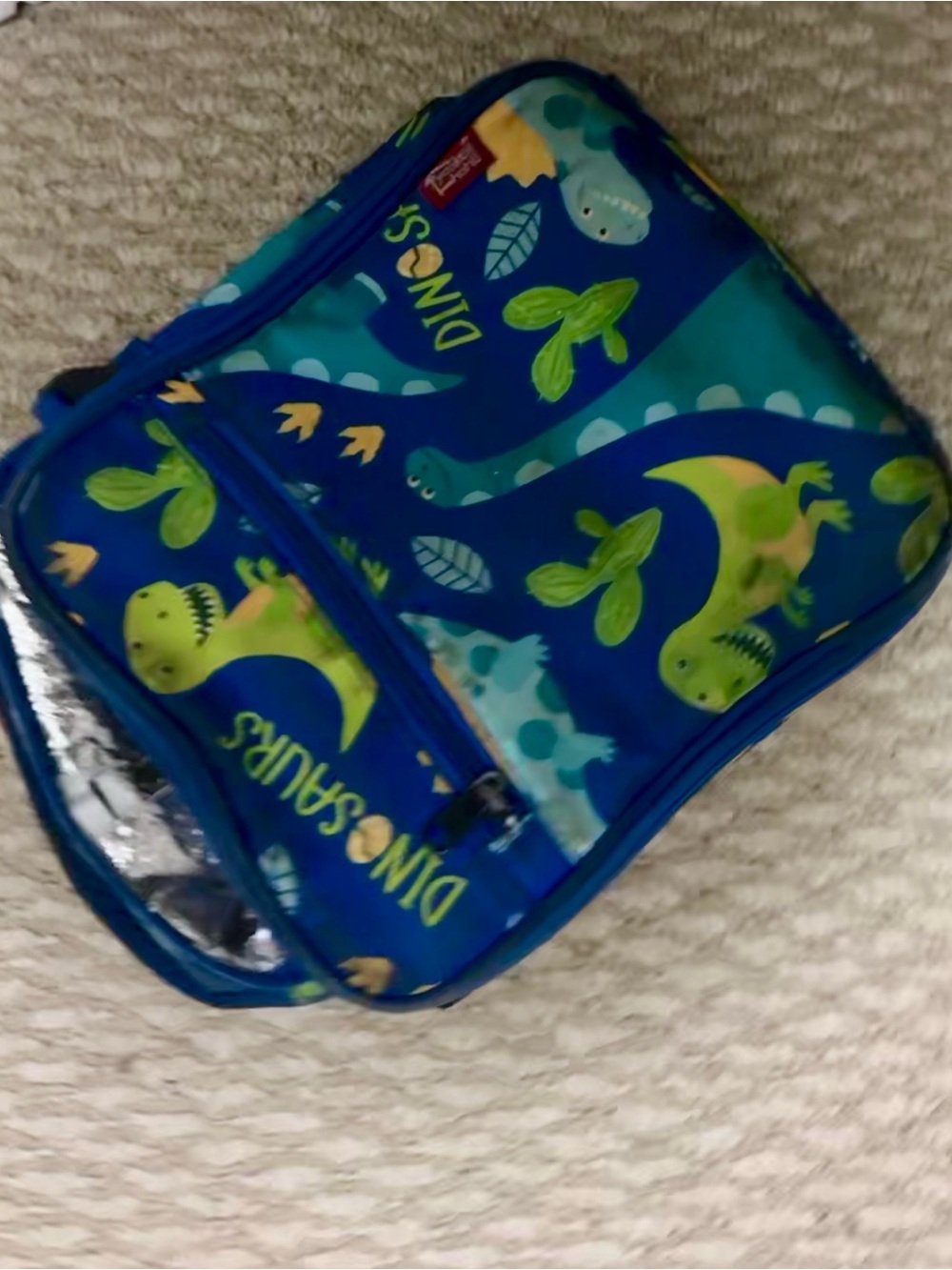 Kids Blue Dinosaur Lunch Bag - Unbranded